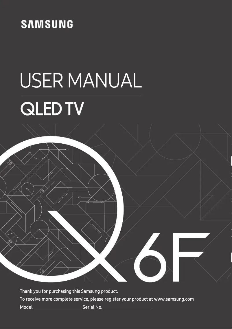 Page 1 de la notice Manuel utilisateur Samsung Q6F QE82Q6FNATXXC TV