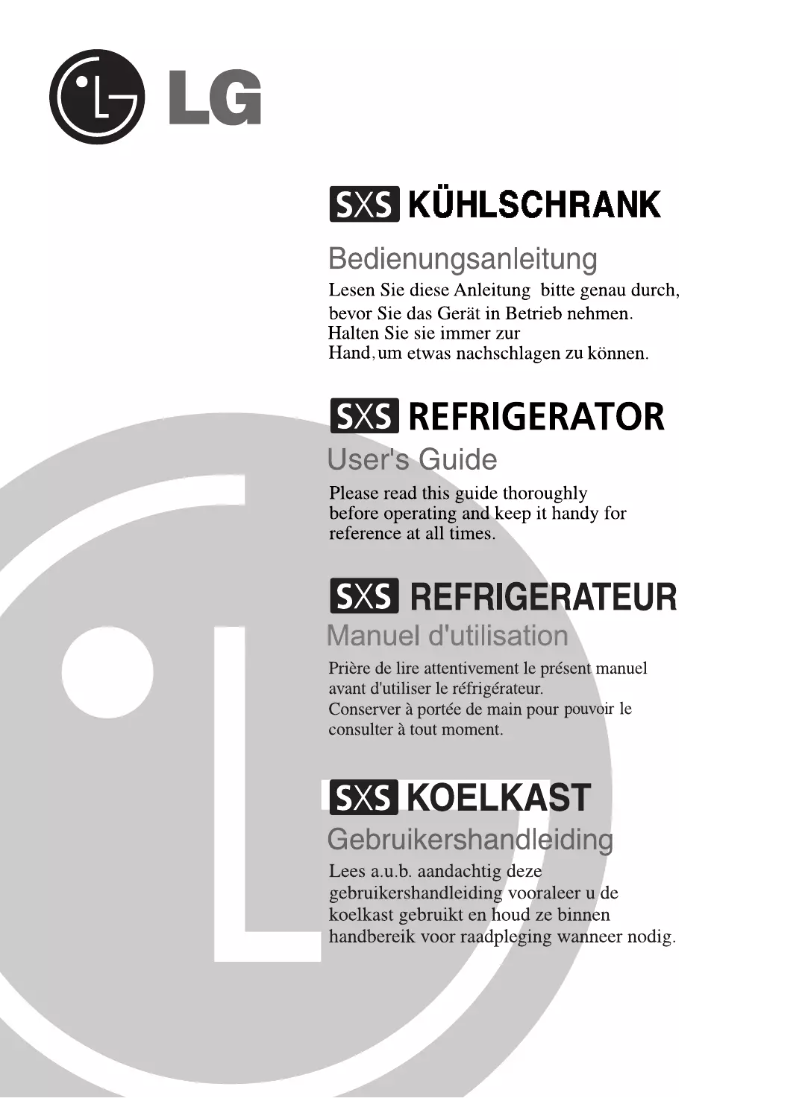 Page 1 de la notice Manuel utilisateur LG GR-B207