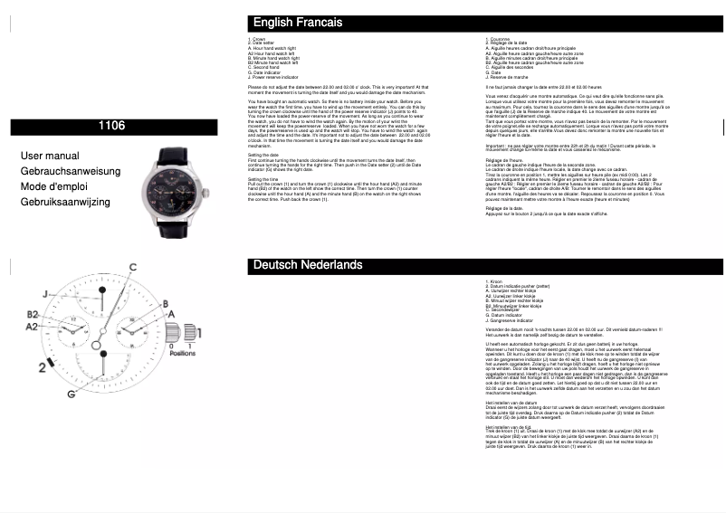 Page 1 de la notice Manuel utilisateur Davis 1106