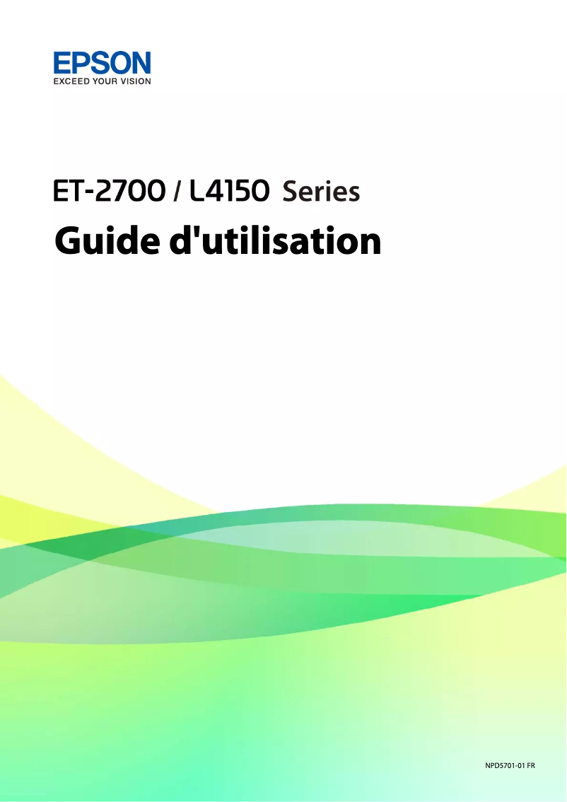 Page n°1 - Manuel utilisateur Epson EcoTank ET-2700