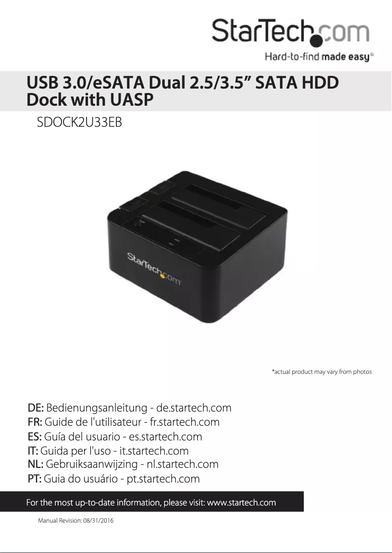 Image de la première page du manuel de l'appareil SDOCK2U33EB