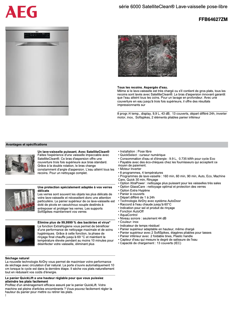 Image de la première page du manuel de l'appareil FFB64627ZM