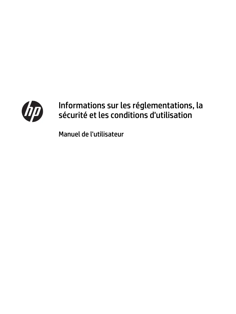 Page n°1 - Manuel utilisateur HP EliteDesk 705 Mini G2