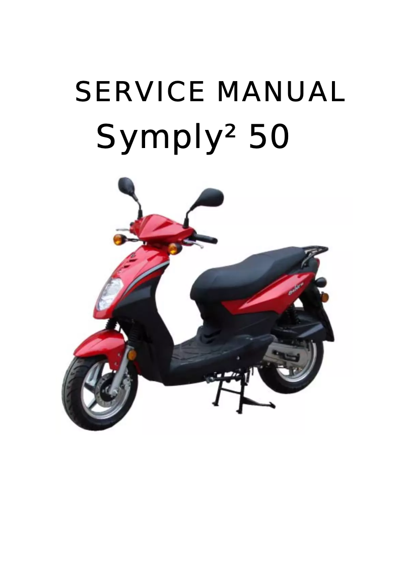 Page 1 de la notice Manuel utilisateur SYM Symply 2 50