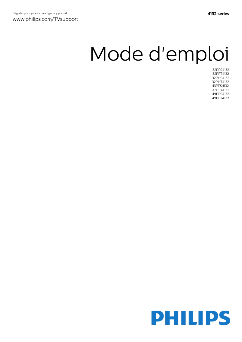 Page n°1 - Manuel utilisateur Philips 49PFS4132