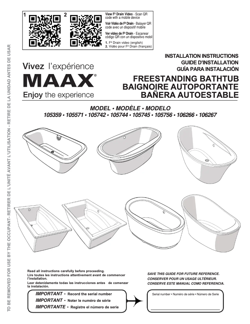 Image de la première page du manuel de l'appareil 106266
