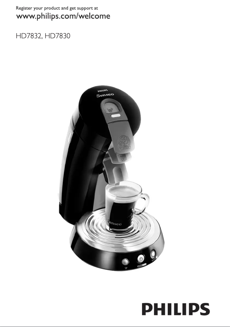 Image de la première page du manuel de l'appareil SENSEO HD7832