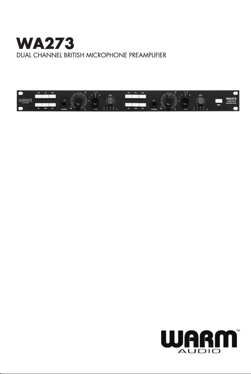 Página 1 del manual Manual de usuario Warm Audio WA273