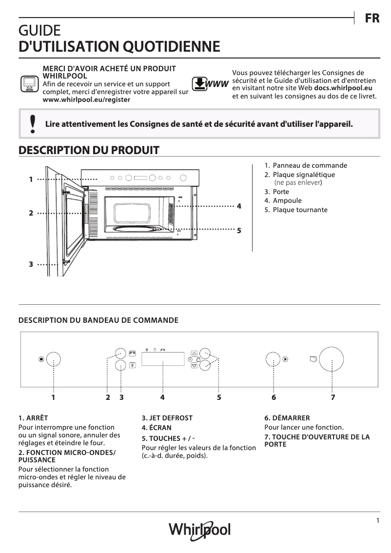 Image de la première page du manuel de l'appareil AMW 4900/NB