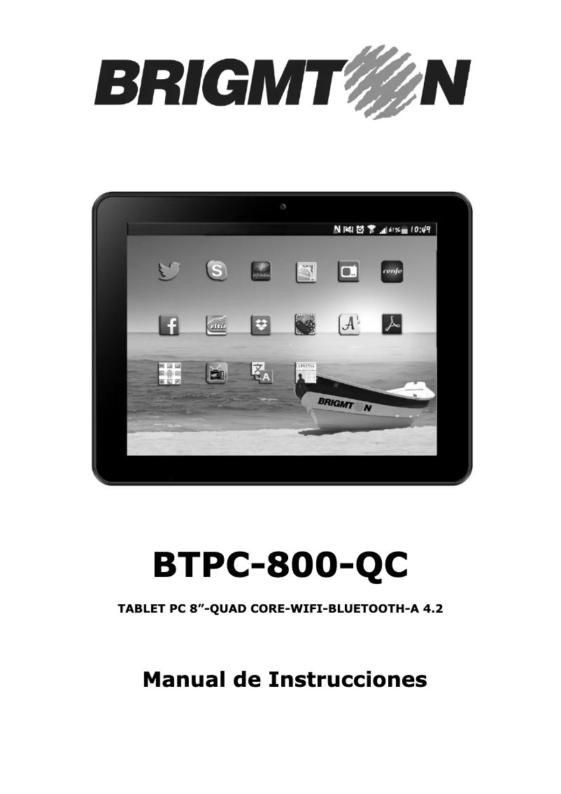 Page 1 de la notice Manuel utilisateur Brigmton BTPC-800-QC