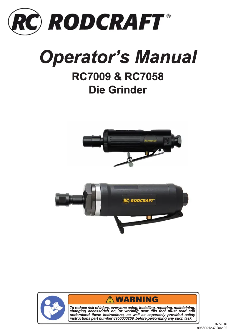 Page 1 de la notice Manuel utilisateur Rodcraft RC7009