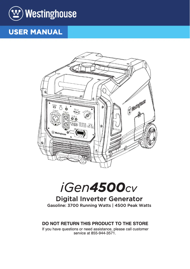 Image de la première page du manuel de l'appareil iGen4500cv