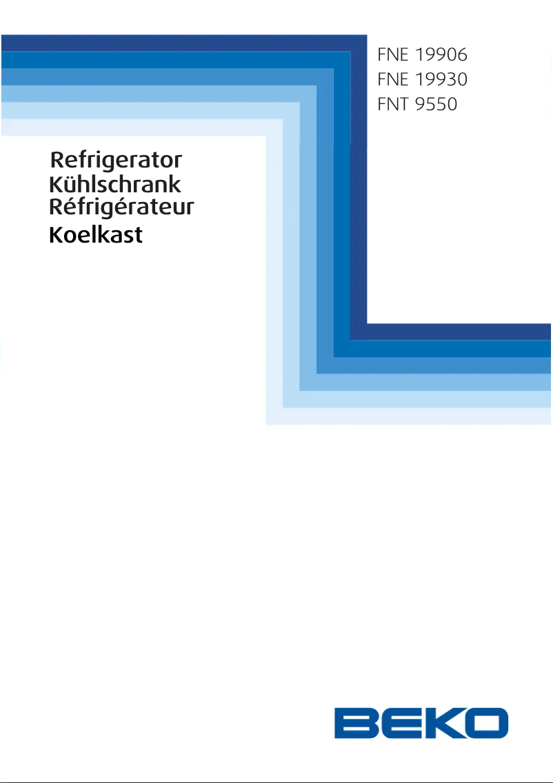 Page n°1 - Manuel utilisateur Beko FNT 9550
