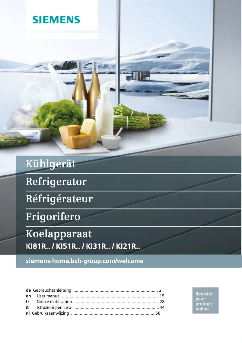 Image de la première page du manuel de l'appareil KI21RVS30