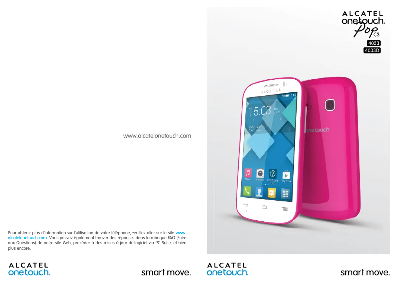 Page n°1 - Manuel utilisateur Alcatel One Touch 4033X