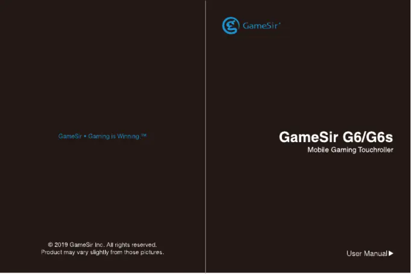 Image de la première page du manuel de l'appareil G6s