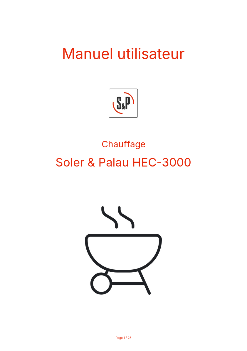 Page n°1 - Manuel utilisateur Soler & Palau HEC-3000