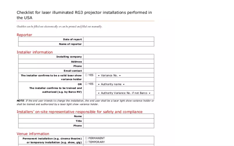Page n°1 - Mode d'emploi Barco DP4K-18BLPHC