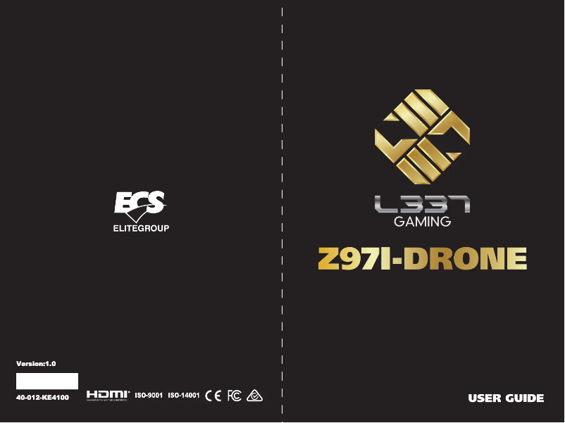 Page 1 de la notice Manuel utilisateur ECS Z97I-DRONE