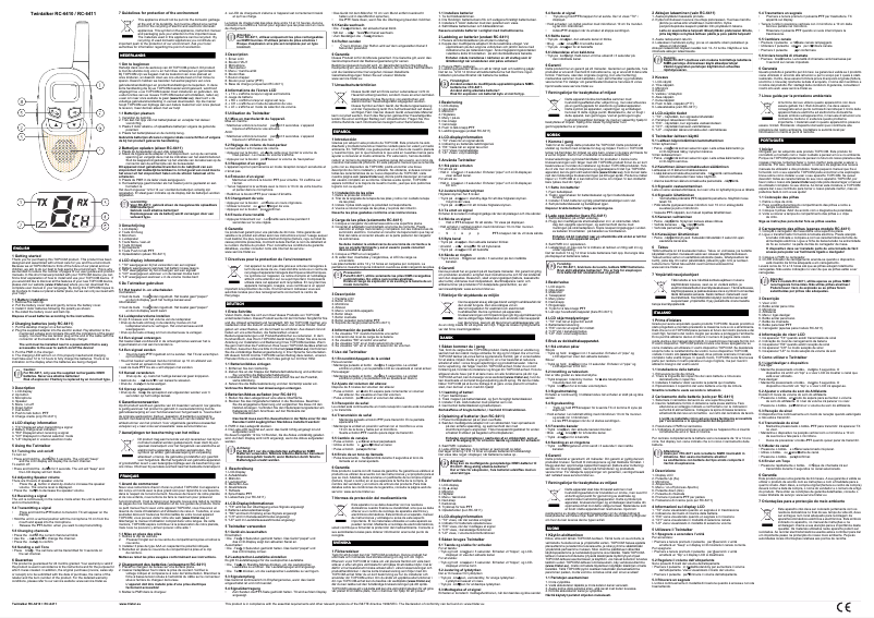 Page n°1 - Manuel utilisateur Topcom Twintalker RC-6410