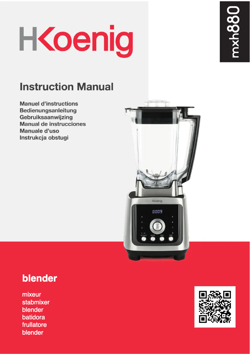 Page n°1 - Manuel utilisateur H.Koenig MXH880