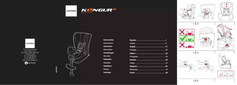 Image de la première page du manuel de l'appareil Kangur Fix