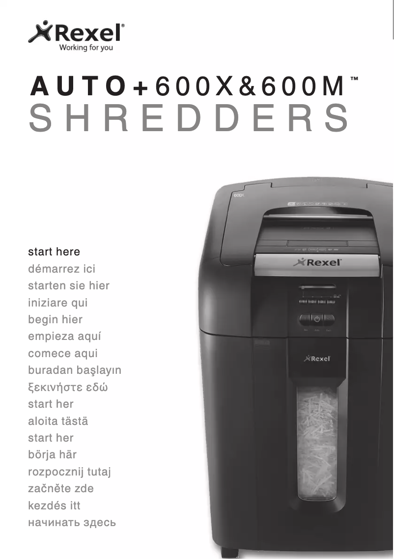 Page n°1 - Manuel utilisateur Rexel Auto+ 600X