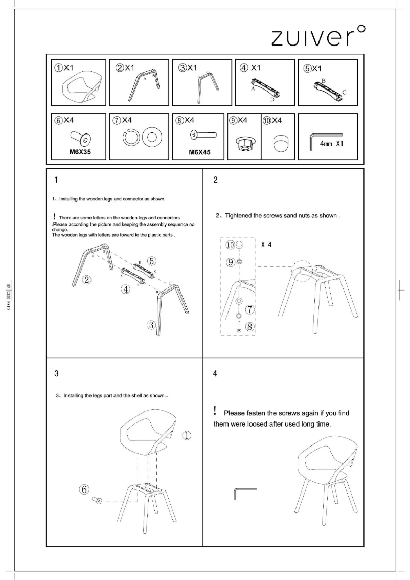 Page 1 de la notice Manuel utilisateur Zuiver Flexback