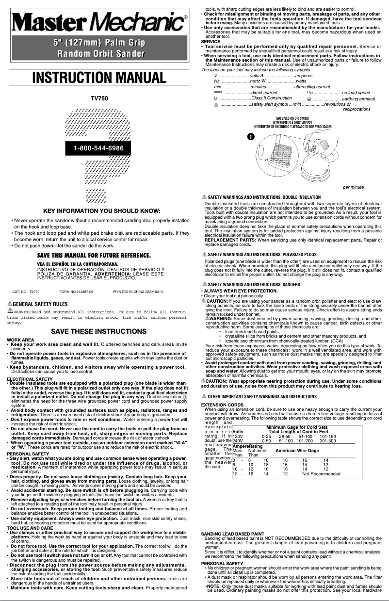 Page 1 de la notice Manuel utilisateur Black & Decker TV750