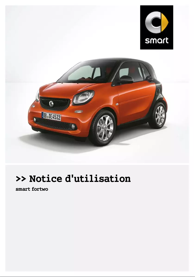 Image de la première page du manuel de l'appareil Fortwo (2016)