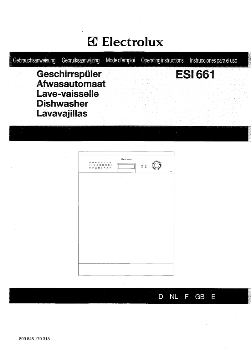Page 1 de la notice Manuel utilisateur Electrolux ESI661