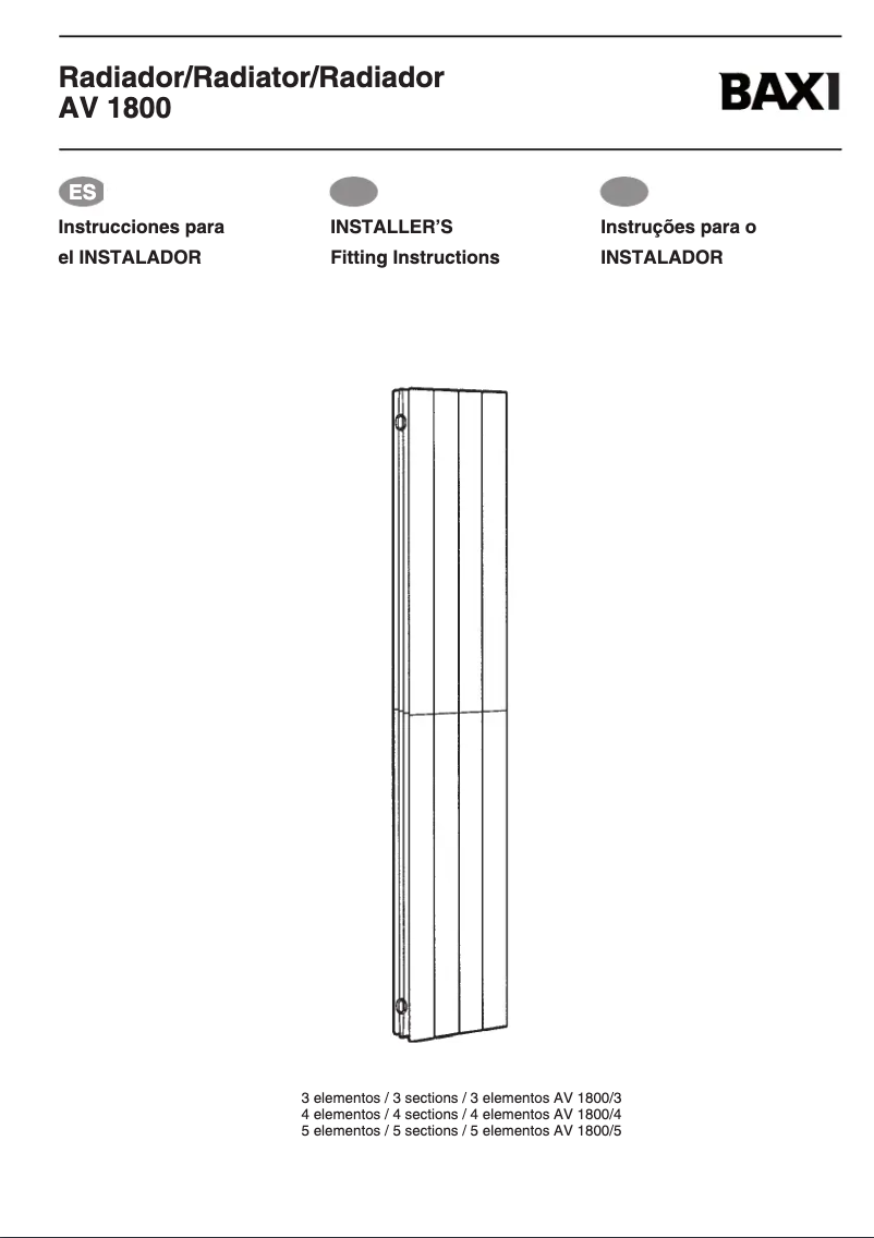 Image de la première page du manuel de l'appareil AV 1800