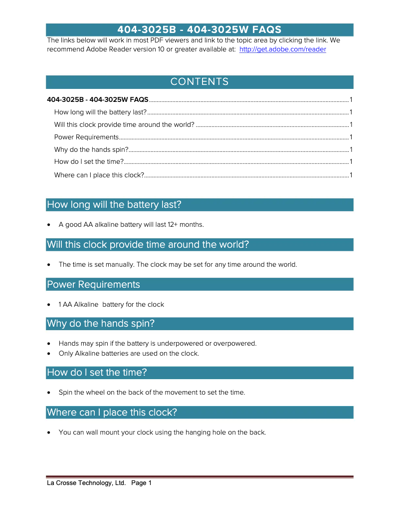 Image de la première page du manuel de l'appareil 404-3025B