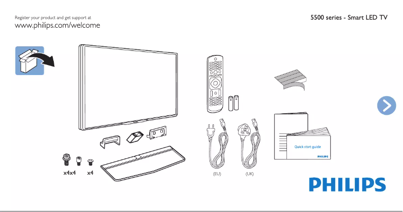 Image de la première page du manuel de l'appareil 5500 series 48PFT5509