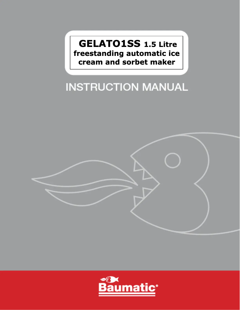 Image de la première page du manuel de l'appareil GELATO1SS