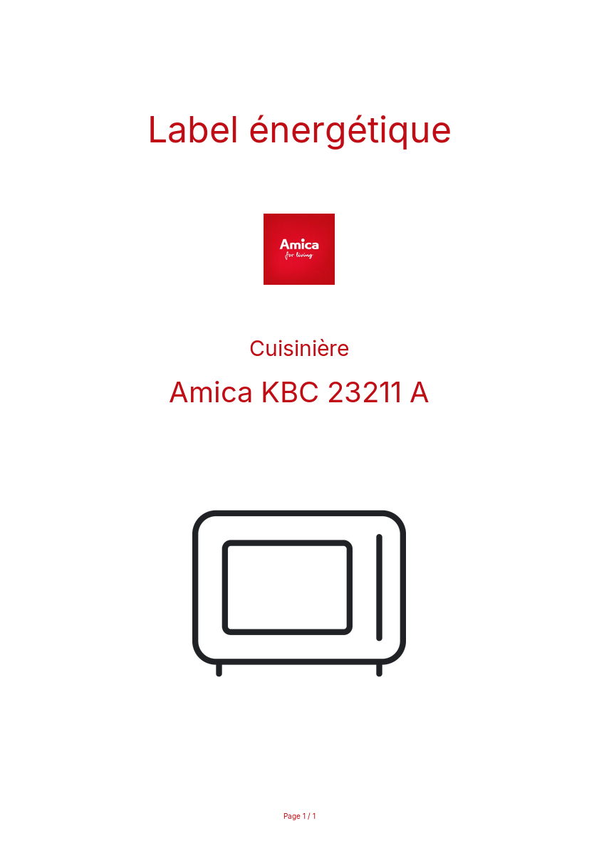 Image de la première page du manuel de l'appareil KBC 23211 A