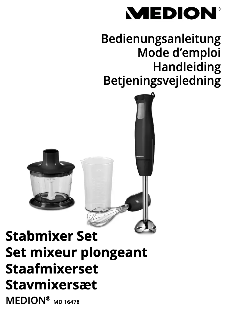 Page 1 de la notice Manuel utilisateur Medion MD 16478