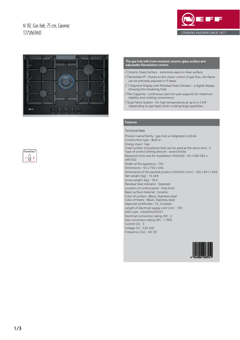 Image de la première page du manuel de l'appareil T27TA69N0