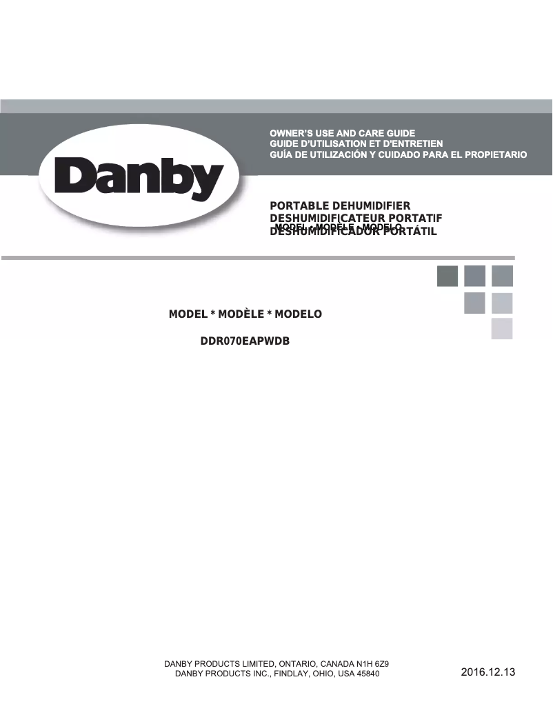Image de la première page du manuel de l'appareil DDR070EAPWDB