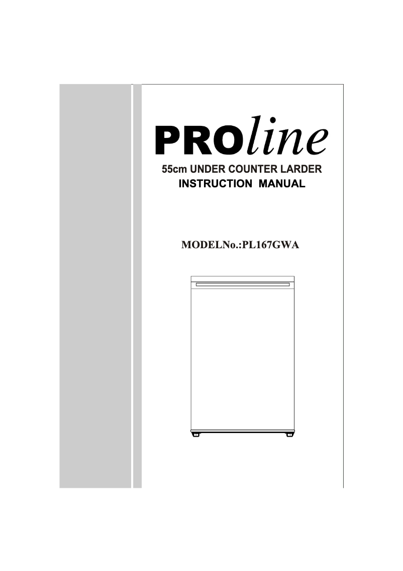 Image de la première page du manuel de l'appareil PL167GWA