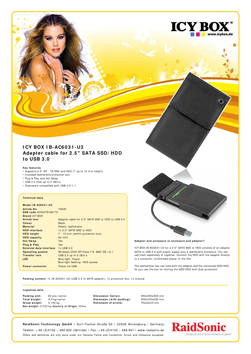 Image de la première page du manuel de l'appareil IB-AC6031-U3