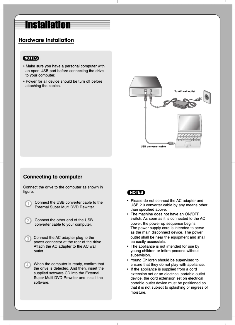 Página 1 del manual Manual de usuario LG GSA-E30N