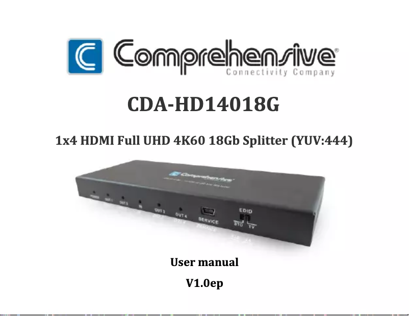 Image de la première page du manuel de l'appareil CDA-HD14018G