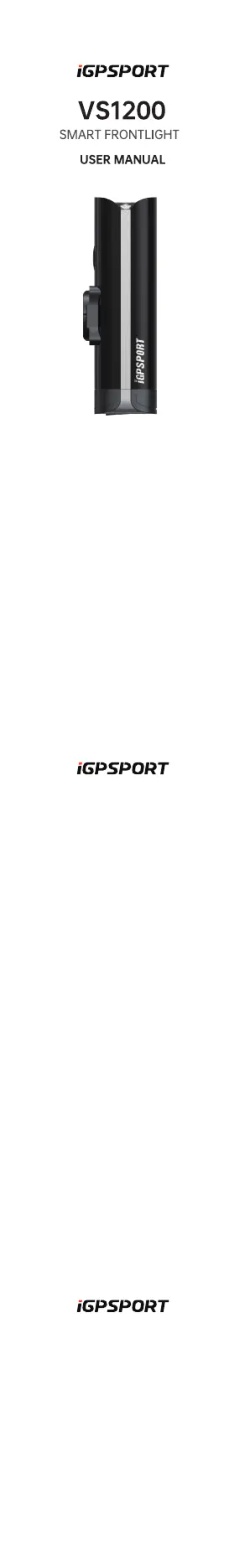 Page 1 de la notice Manuel utilisateur iGPSport VS1200