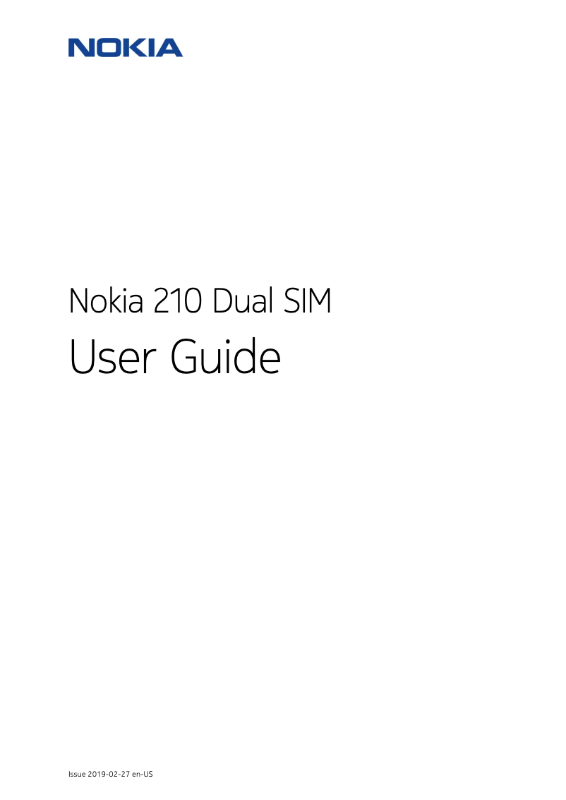 Página 1 del manual Manual de usuario Nokia 210 Dual SIM