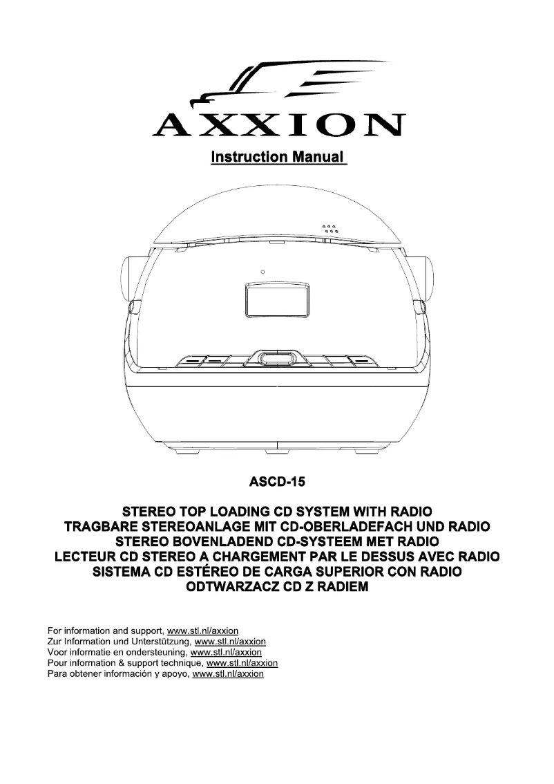 Page 1 de la notice Manuel utilisateur Axxion ASCD-15