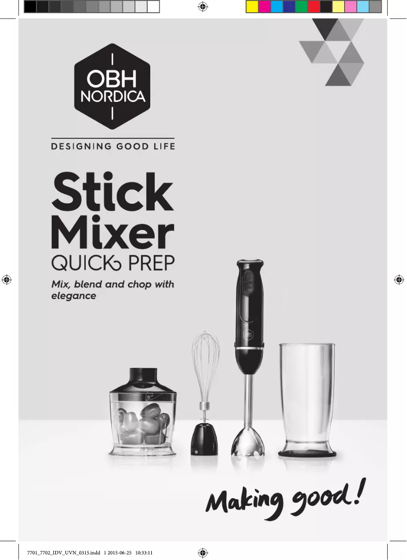 Página 1 del manual Manual de usuario OBH Nordica Quick Prep 7701
