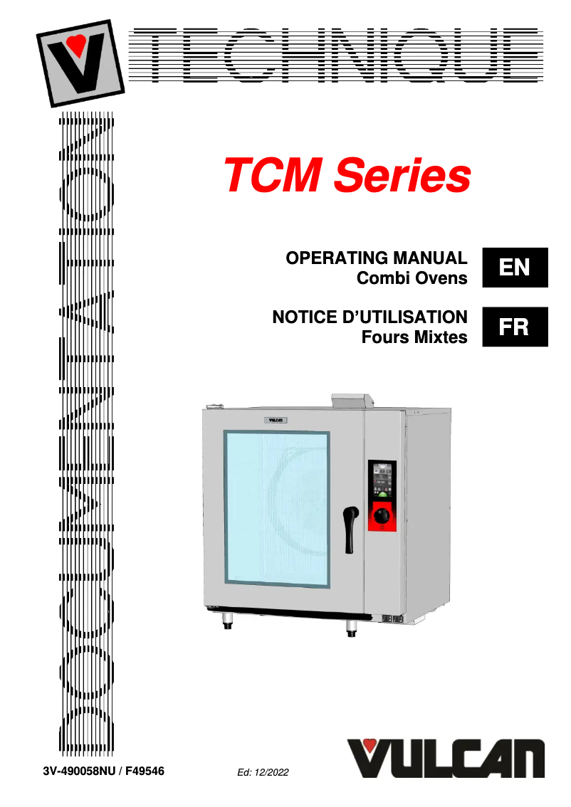 Page n°1 - Manuel utilisateur Vulcan TCM-61E