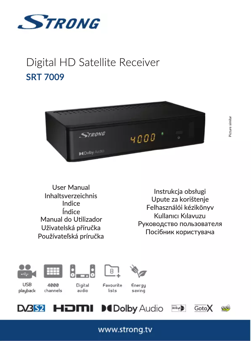 Page 1 de la notice Manuel utilisateur Strong SRT 7009
