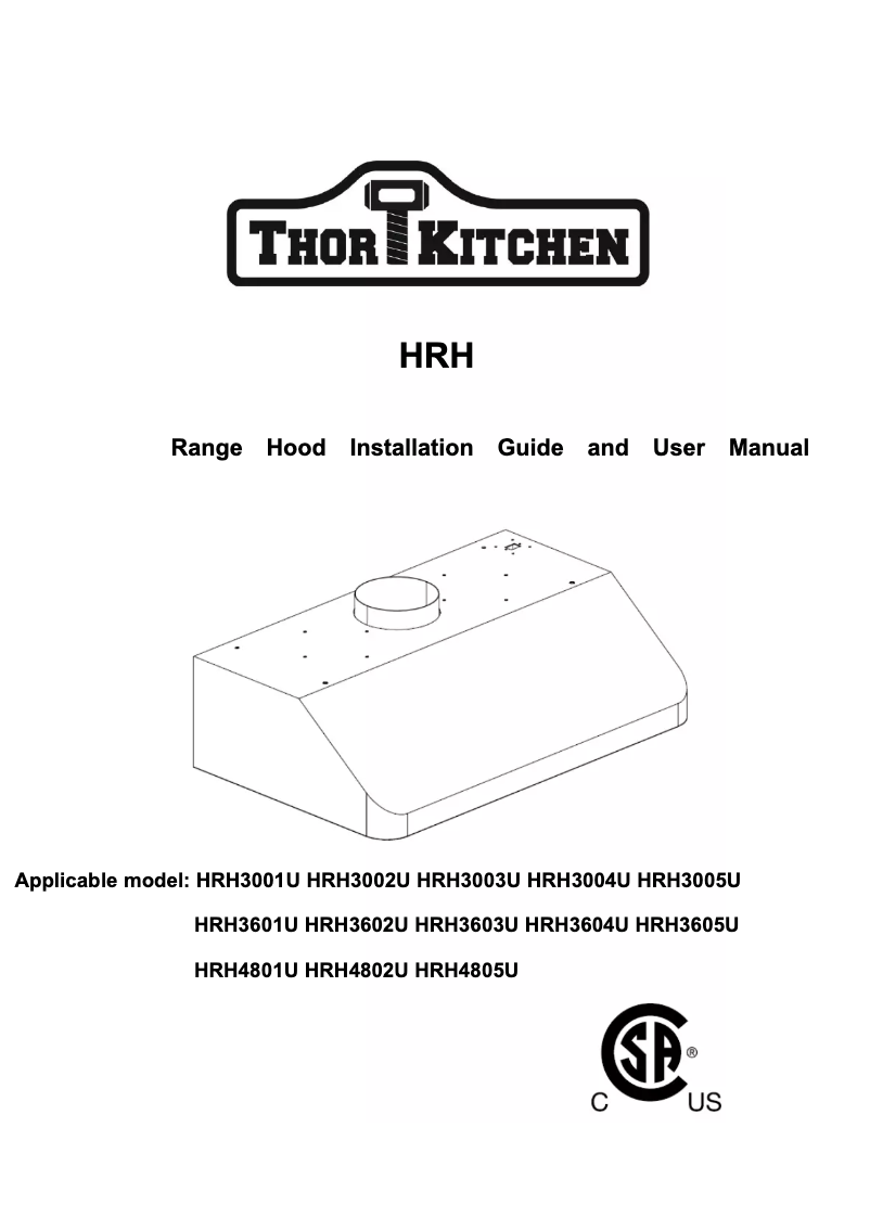 Page n°1 - Manuel utilisateur Thor HRH3604U